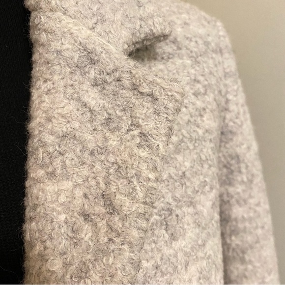 Marc New York Paige Wool Blend Bouclé Coat - Ivory Gray Women’s Size 10 - Picture 9 of 17